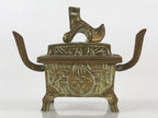 Japanese Buddhist Altar Fitting Brass Incense Burner Vtg Shishi Koro BU806