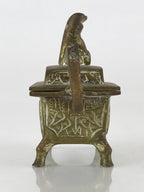 Japanese Buddhist Altar Fitting Brass Incense Burner Vtg Shishi Koro BU806