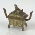 Japanese Buddhist Altar Fitting Brass Incense Burner Vtg Shishi Koro BU806