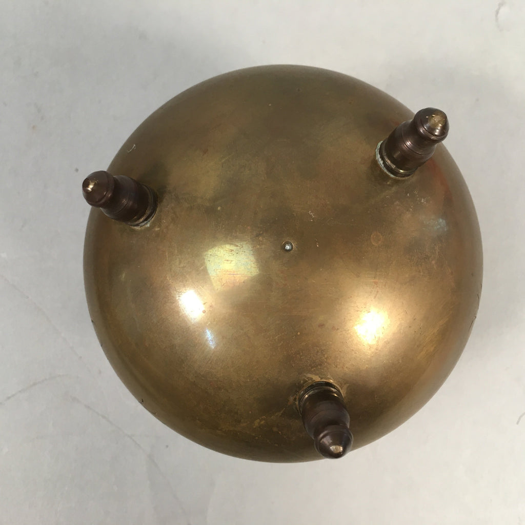 Japanese Buddhist Altar Fitting Brass Incense Burner Vtg Shishi Metal Koro BU209