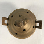 Japanese Buddhist Altar Fitting Brass Incense Burner Vtg Shishi Metal Koro BU209