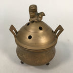Japanese Buddhist Altar Fitting Brass Incense Burner Vtg Shishi Metal Koro BU209