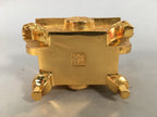 Japanese Buddhist Altar Fitting Brass Incense Burner Vtg Shishi Metal Koro BU360