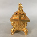 Japanese Buddhist Altar Fitting Brass Incense Burner Vtg Shishi Metal Koro BU360