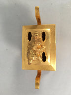 Japanese Buddhist Altar Fitting Brass Incense Burner Vtg Shishi Metal Koro BU360