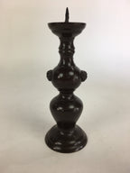 Japanese Buddhist Altar Fitting Bronze Candle Stand Vtg Shokudai Butsudan BU514