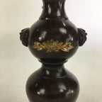Japanese Buddhist Altar Fitting Bronze Candle Stand Vtg Shokudai Butsudan BU514