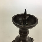 Japanese Buddhist Altar Fitting Bronze Candle Stand Vtg Shokudai Butsudan BU514