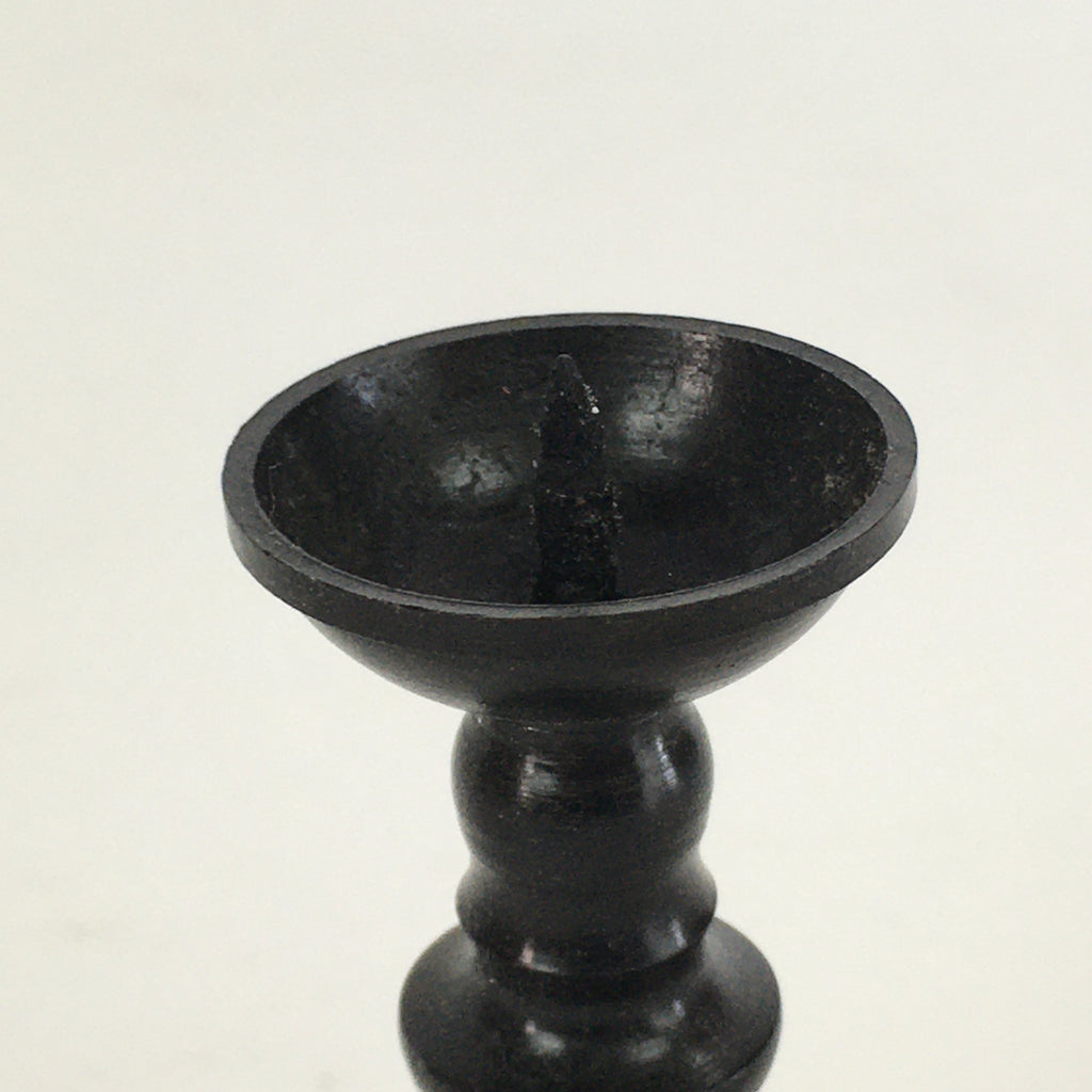 Japanese Buddhist Altar Fitting Bronze Candle Stand Vtg Shokudai Butsudan BU520