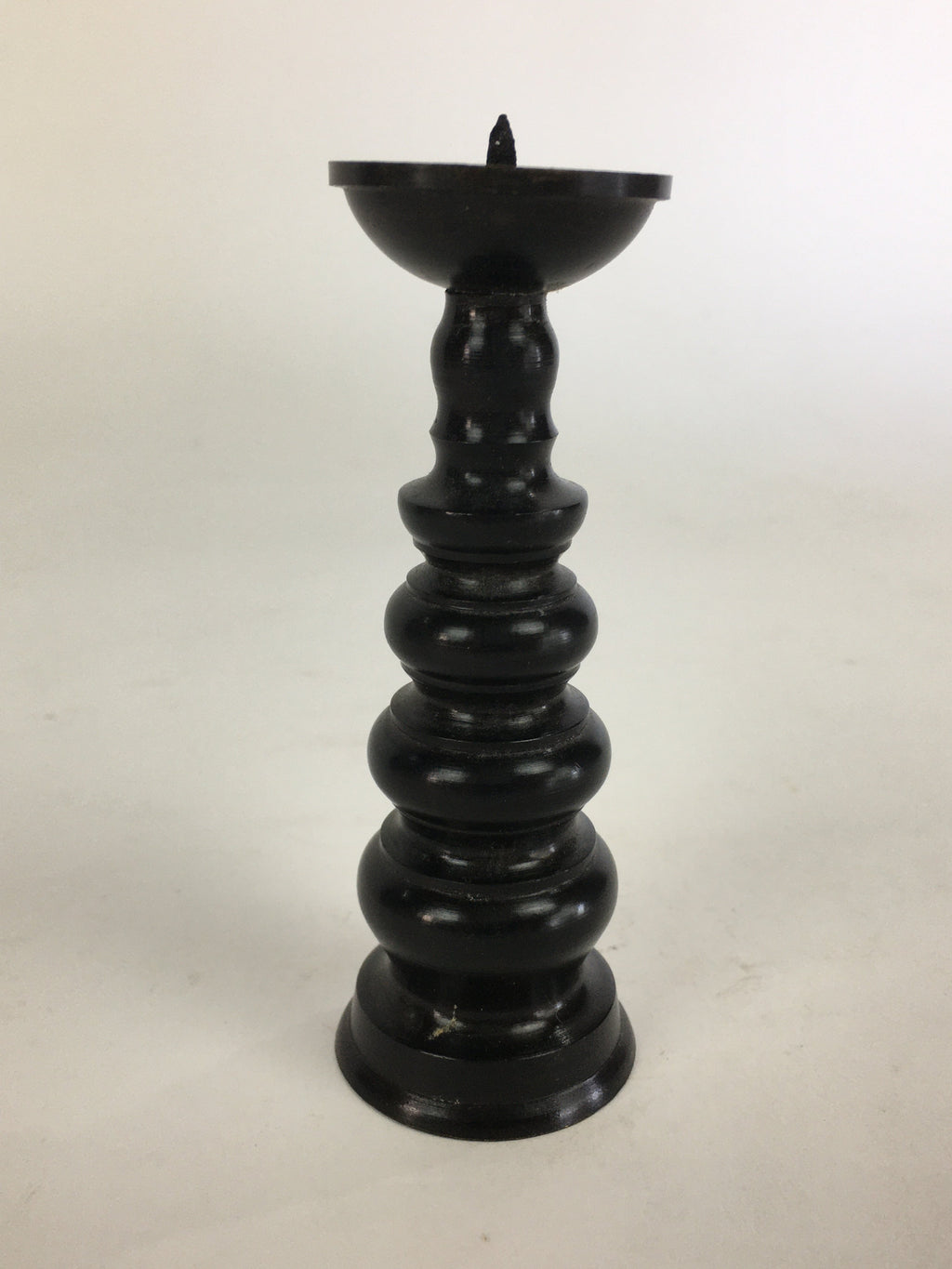 Japanese Buddhist Altar Fitting Bronze Candle Stand Vtg Shokudai Butsudan BU520