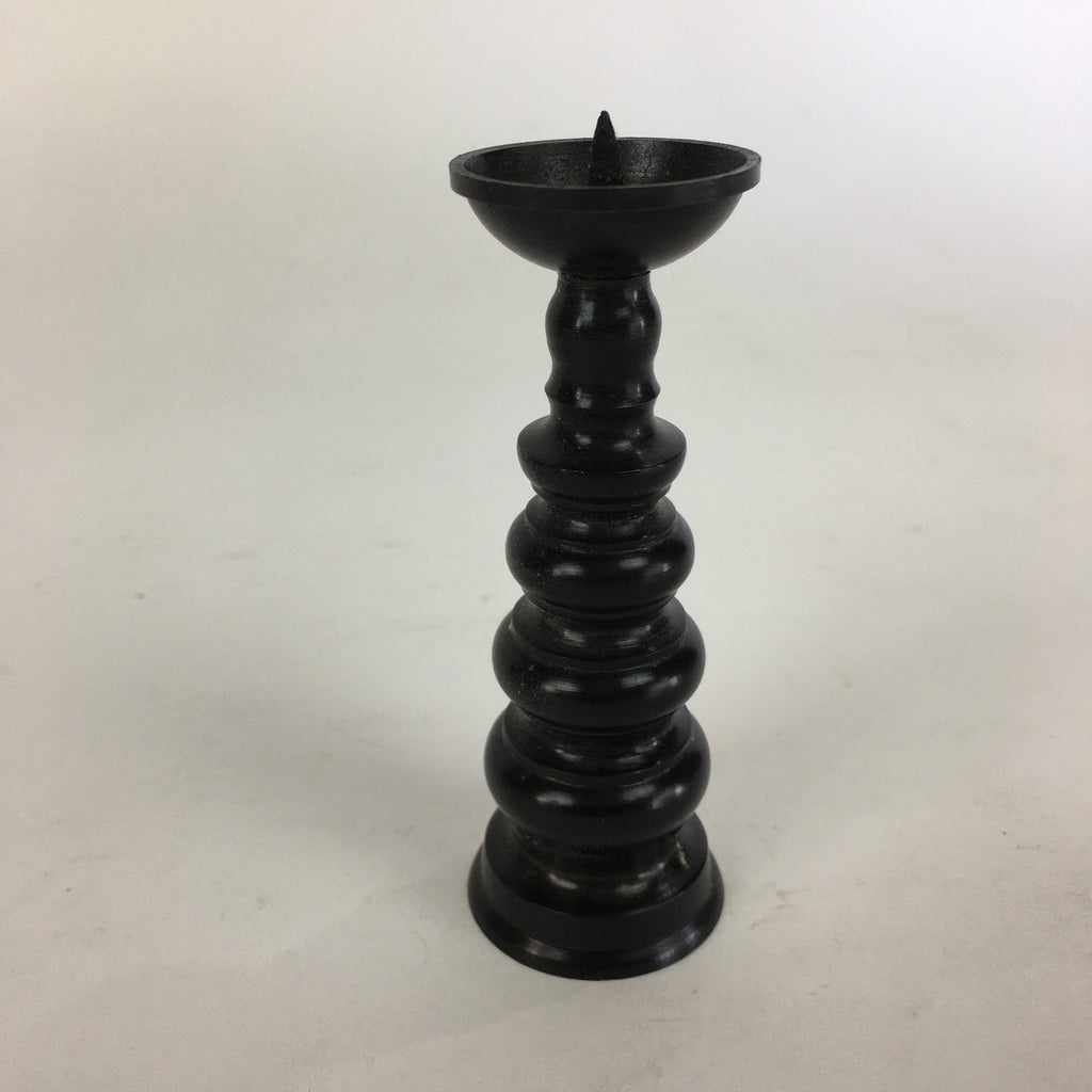 Japanese Buddhist Altar Fitting Bronze Candle Stand Vtg Shokudai Butsudan BU520