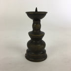 Japanese Buddhist Altar Fitting Bronze Candle Stand Vtg Shokudai Butsudan BU528