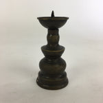 Japanese Buddhist Altar Fitting Bronze Candle Stand Vtg Shokudai Butsudan BU528