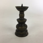 Japanese Buddhist Altar Fitting Bronze Candle Stand Vtg Shokudai Butsudan BU528