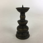 Japanese Buddhist Altar Fitting Bronze Candle Stand Vtg Shokudai Butsudan BU528