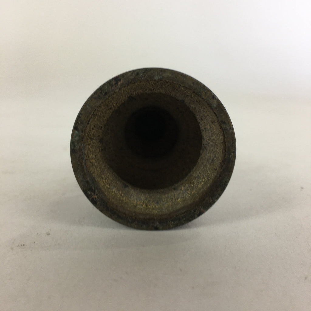 Japanese Buddhist Altar Fitting Bronze Candle Stand Vtg Shokudai Butsudan BU528