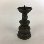 Japanese Buddhist Altar Fitting Bronze Candle Stand Vtg Shokudai Butsudan BU528