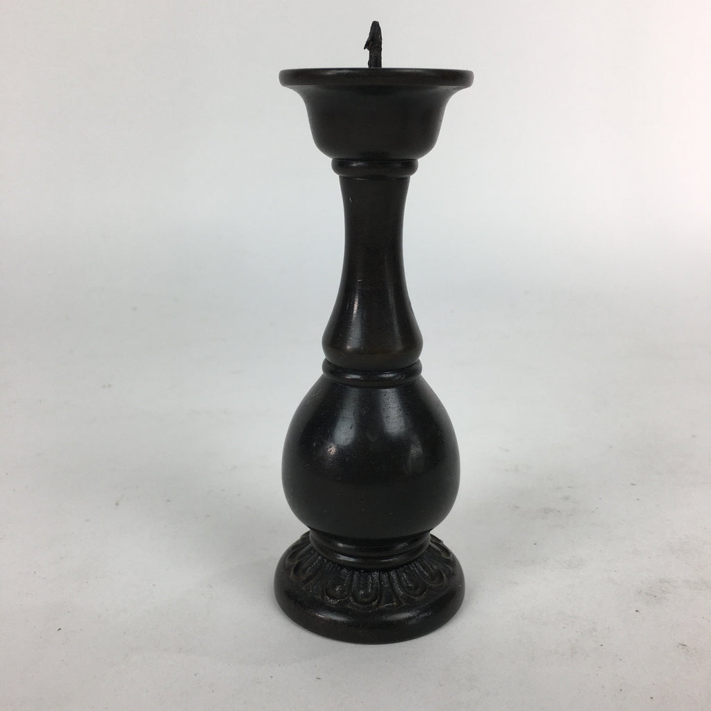 Japanese Buddhist Altar Fitting Bronze Candle Stand Vtg Shokudai Butsudan BU549