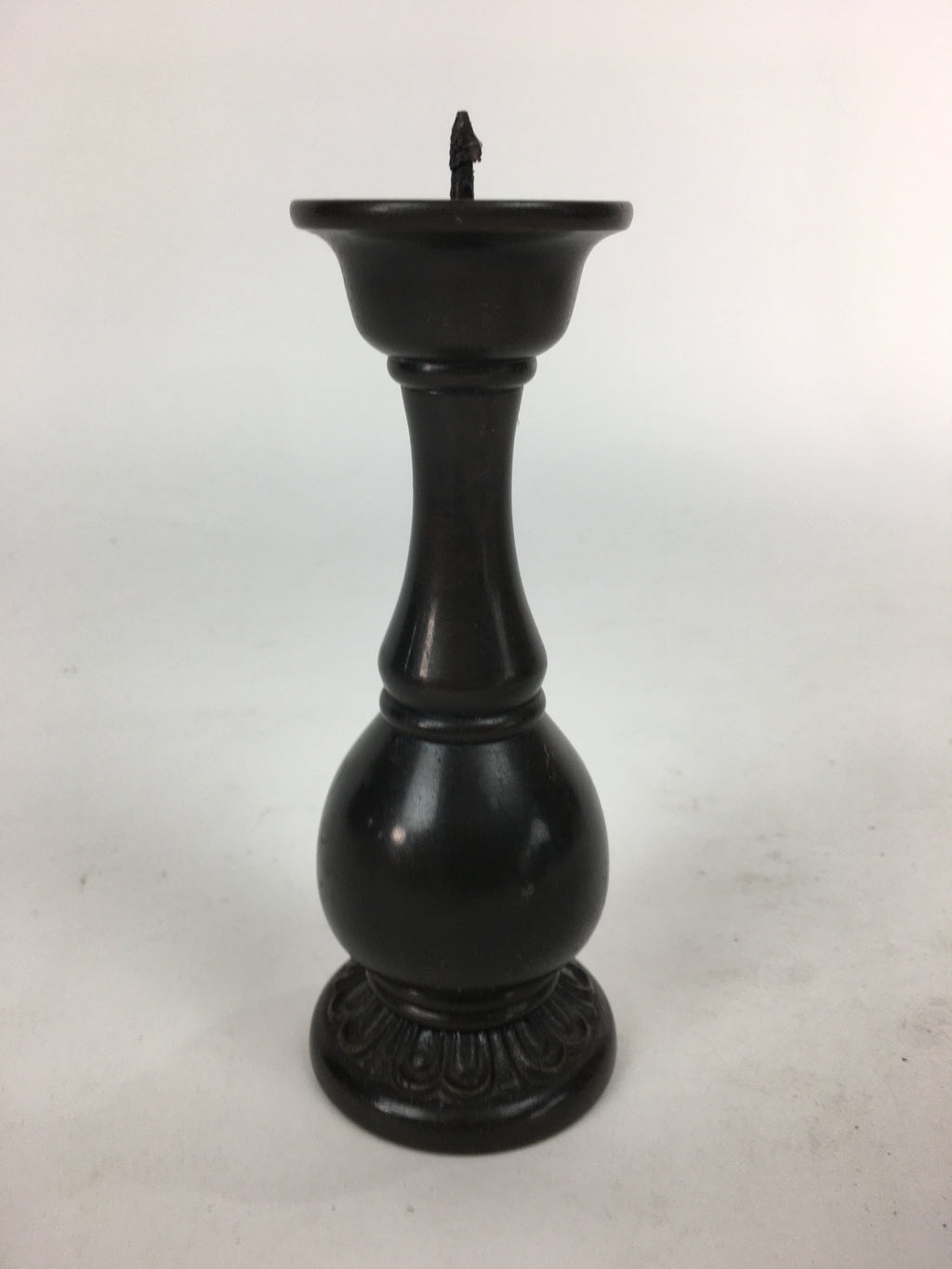 Japanese Buddhist Altar Fitting Bronze Candle Stand Vtg Shokudai Butsudan BU549