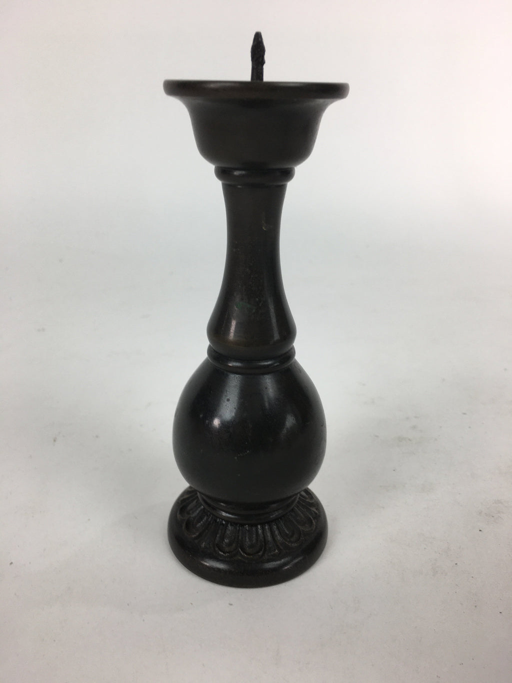 Japanese Buddhist Altar Fitting Bronze Candle Stand Vtg Shokudai Butsudan BU549