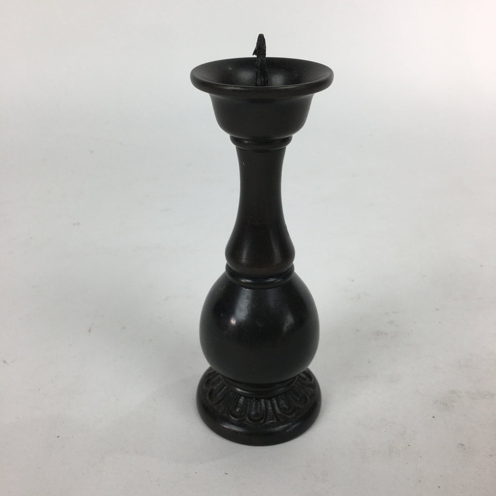 Japanese Buddhist Altar Fitting Bronze Candle Stand Vtg Shokudai Butsudan BU549