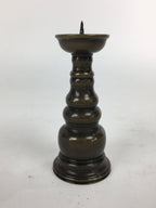 Japanese Buddhist Altar Fitting Bronze Candle Stand Vtg Shokudai Butsudan BU553