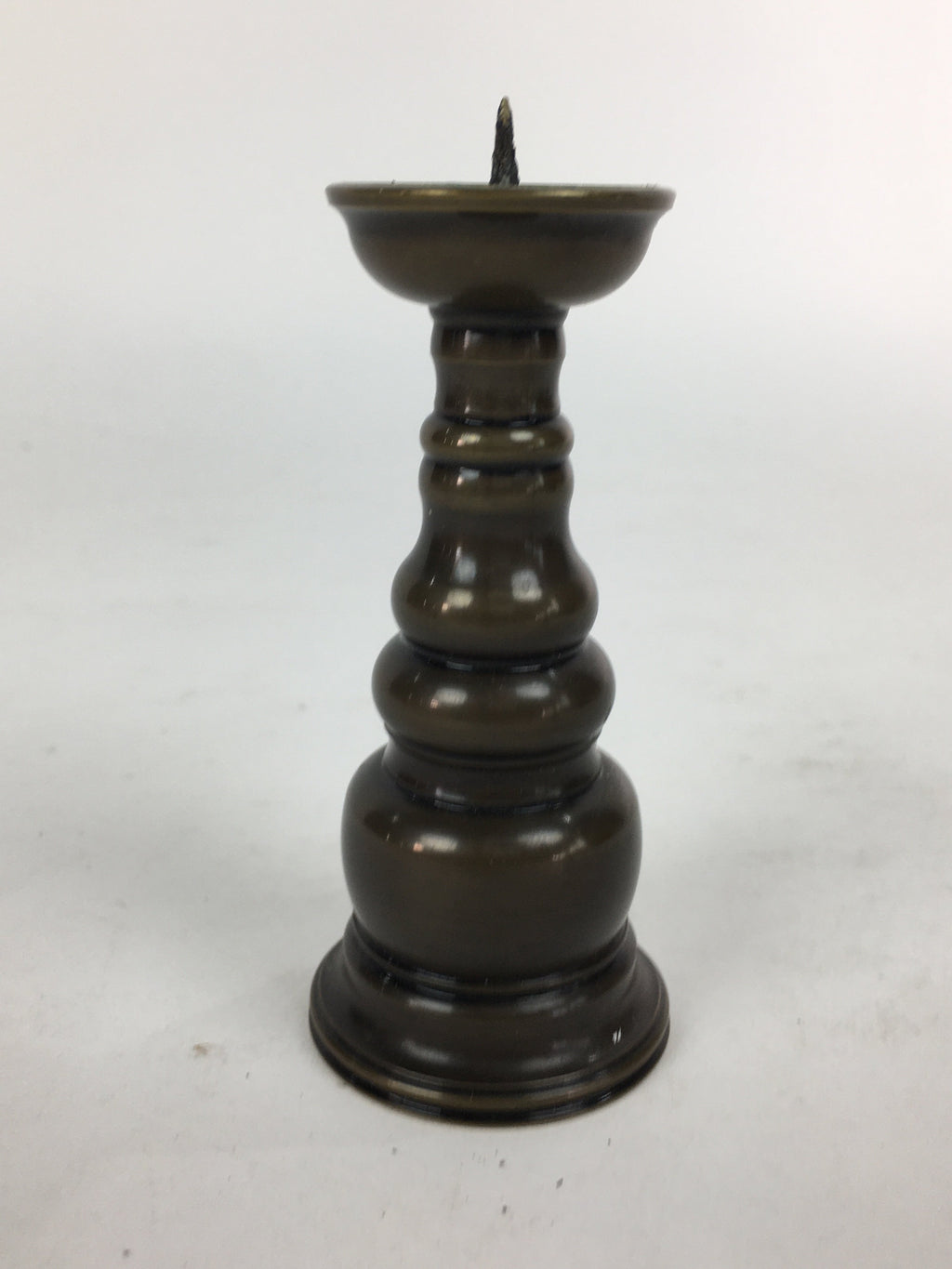 Japanese Buddhist Altar Fitting Bronze Candle Stand Vtg Shokudai Butsudan BU553