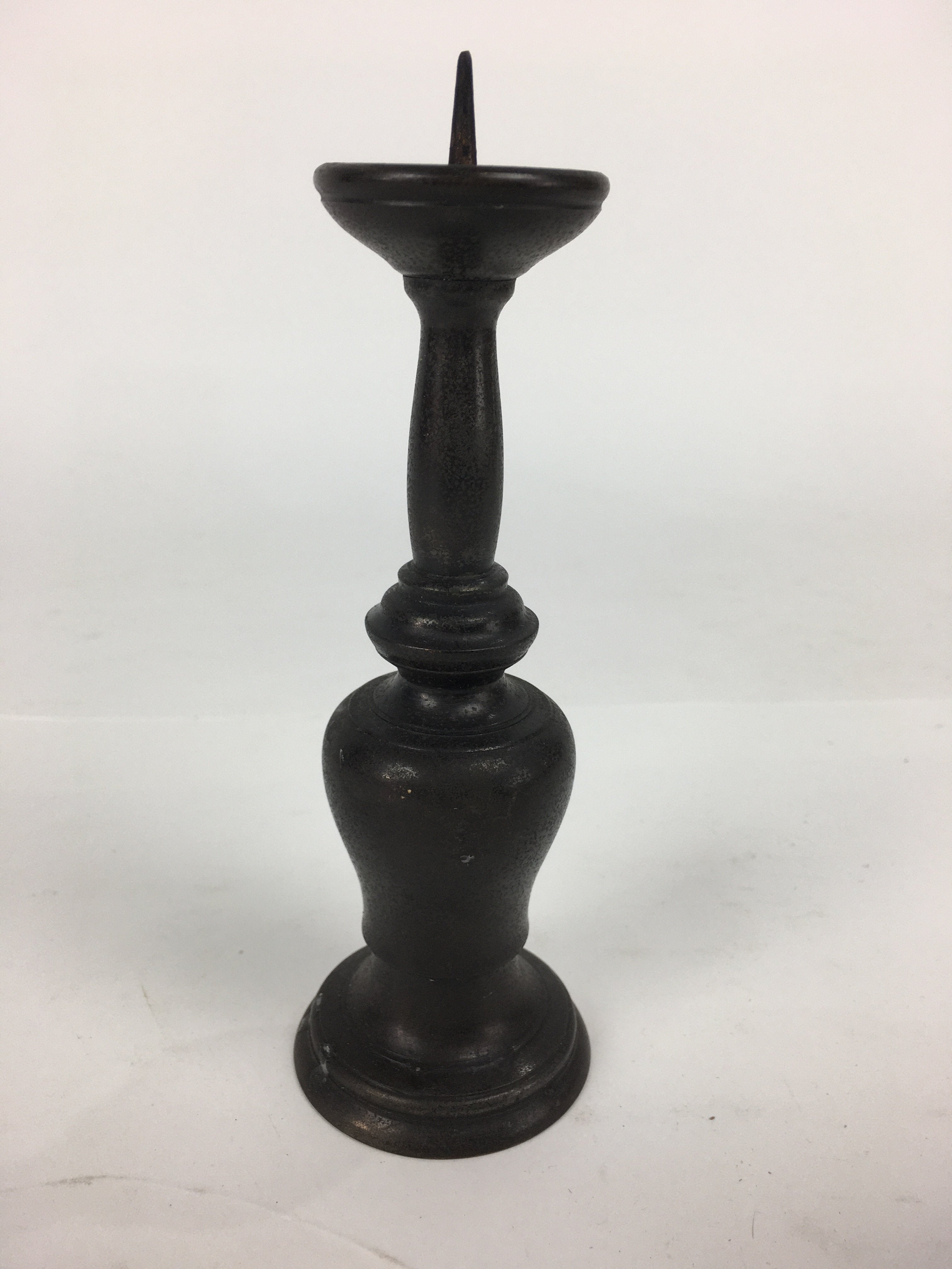 Japanese Buddhist Altar Fitting Bronze Candle Stand Vtg Shokudai Butsudan BU580