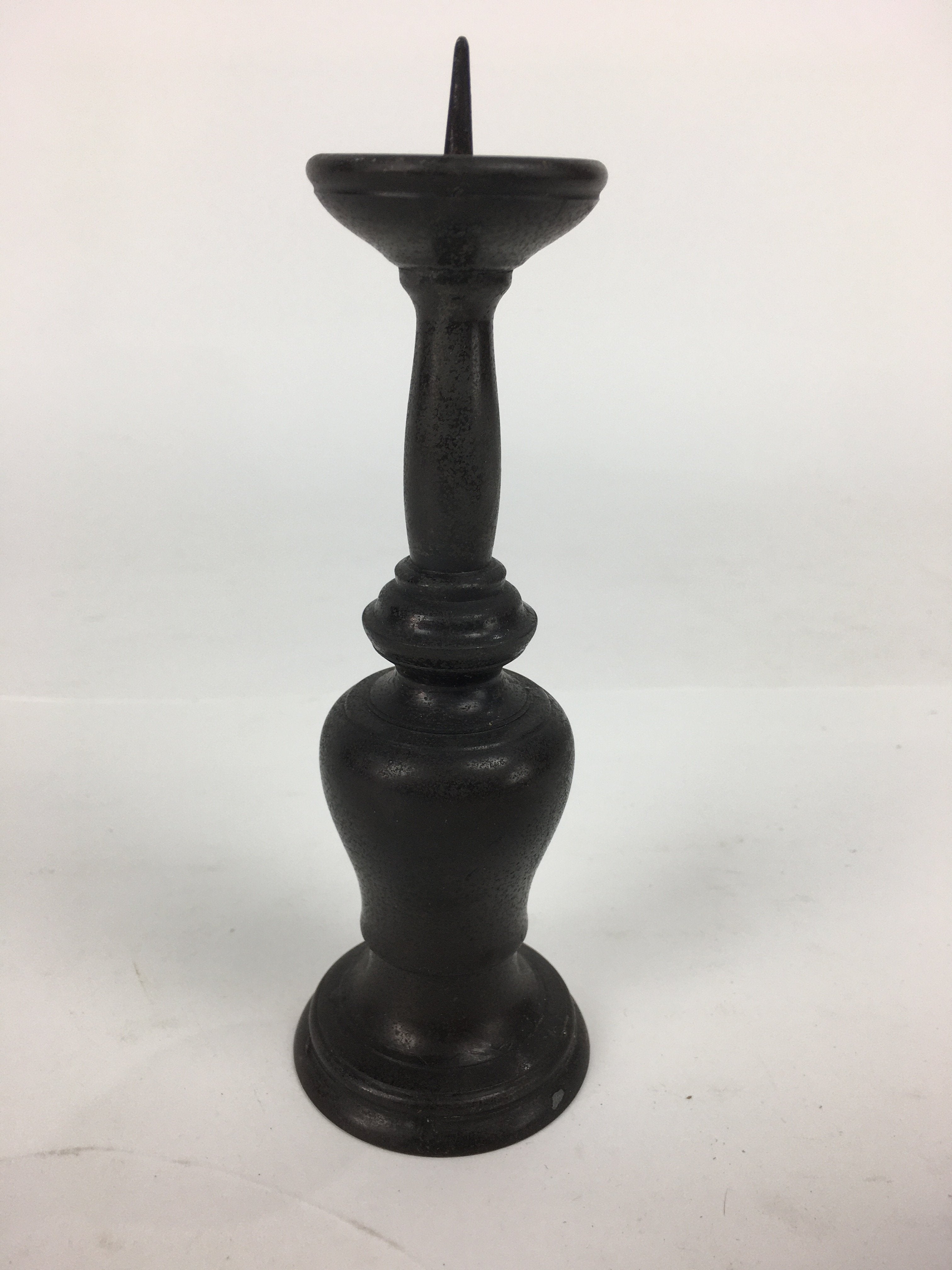 Japanese Buddhist Altar Fitting Bronze Candle Stand Vtg Shokudai Butsudan BU580