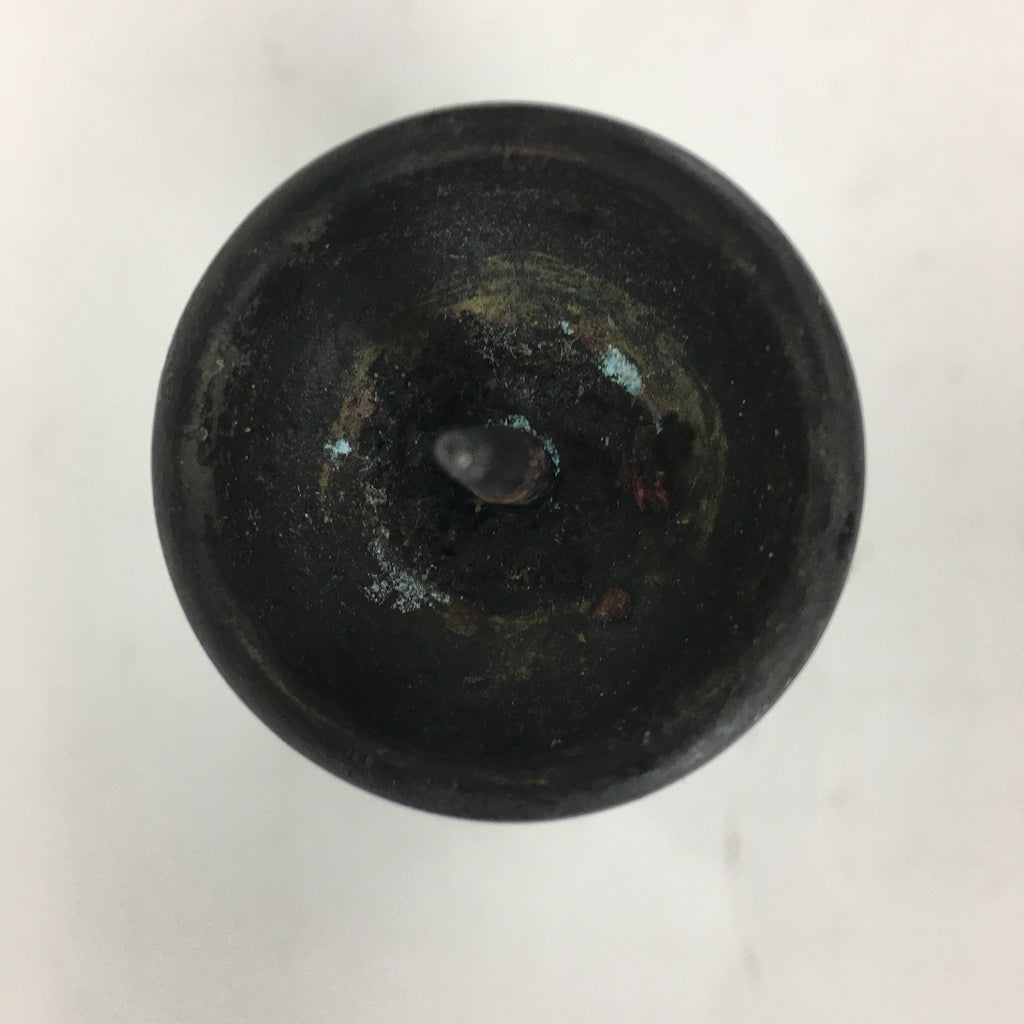 Japanese Buddhist Altar Fitting Bronze Candle Stand Vtg Shokudai Butsudan BU580