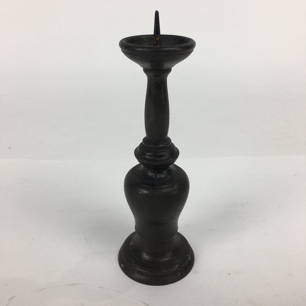 Japanese Buddhist Altar Fitting Bronze Candle Stand Vtg Shokudai Butsudan BU580