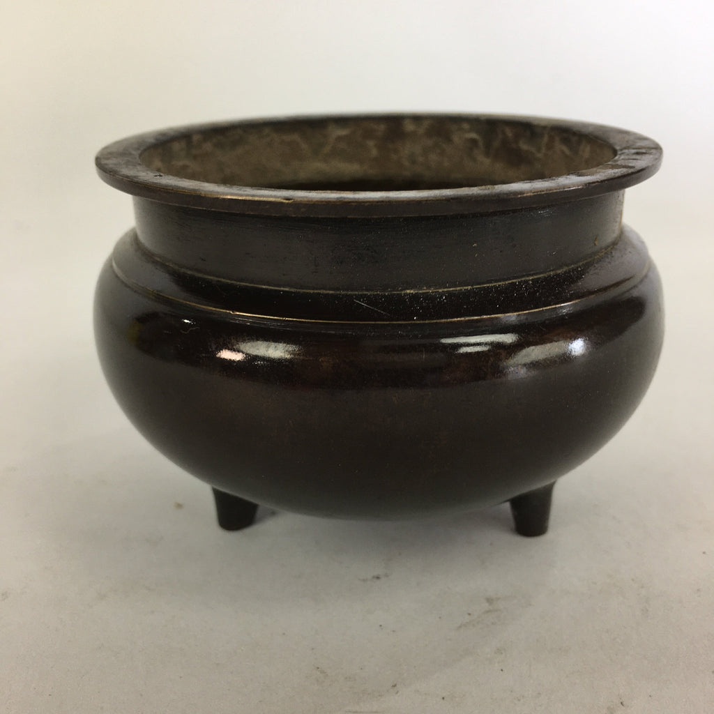 Japanese Buddhist Altar Fitting Bronze Incense Burner Vtg Koro Butsudan BU516