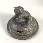 Japanese Buddhist Altar Fitting Bronze Incense Burner Vtg Shishi Koro BU283