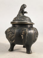 Japanese Buddhist Altar Fitting Bronze Incense Burner Vtg Shishi Koro BU283