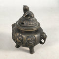 Japanese Buddhist Altar Fitting Bronze Incense Burner Vtg Shishi Koro BU283