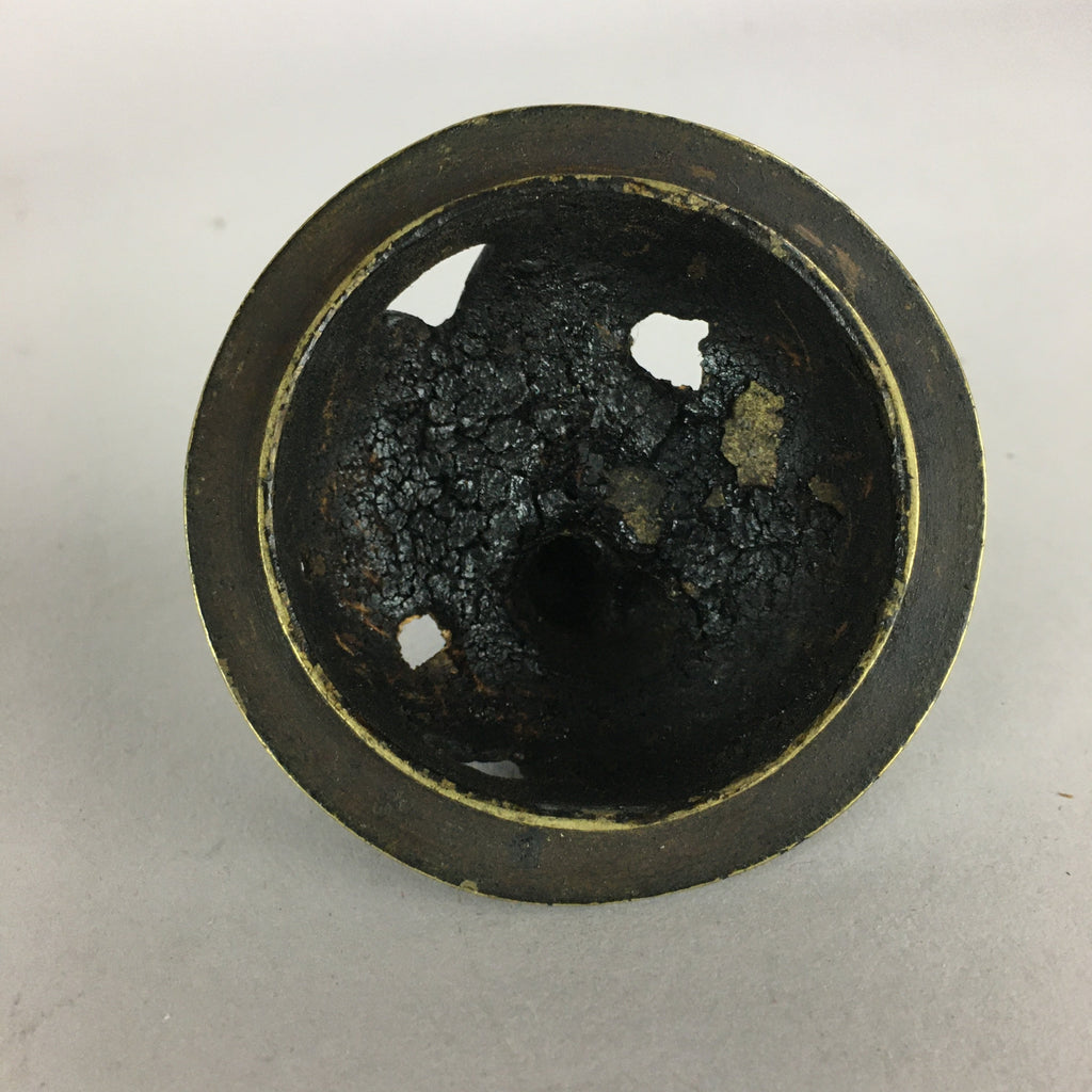 Japanese Buddhist Altar Fitting Bronze Incense Burner Vtg Shishi Koro BU435