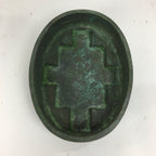 Japanese Buddhist Altar Fitting Bronze Incense Container Vtg Crane Kogo BU571
