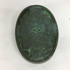 Japanese Buddhist Altar Fitting Bronze Incense Container Vtg Crane Kogo BU571