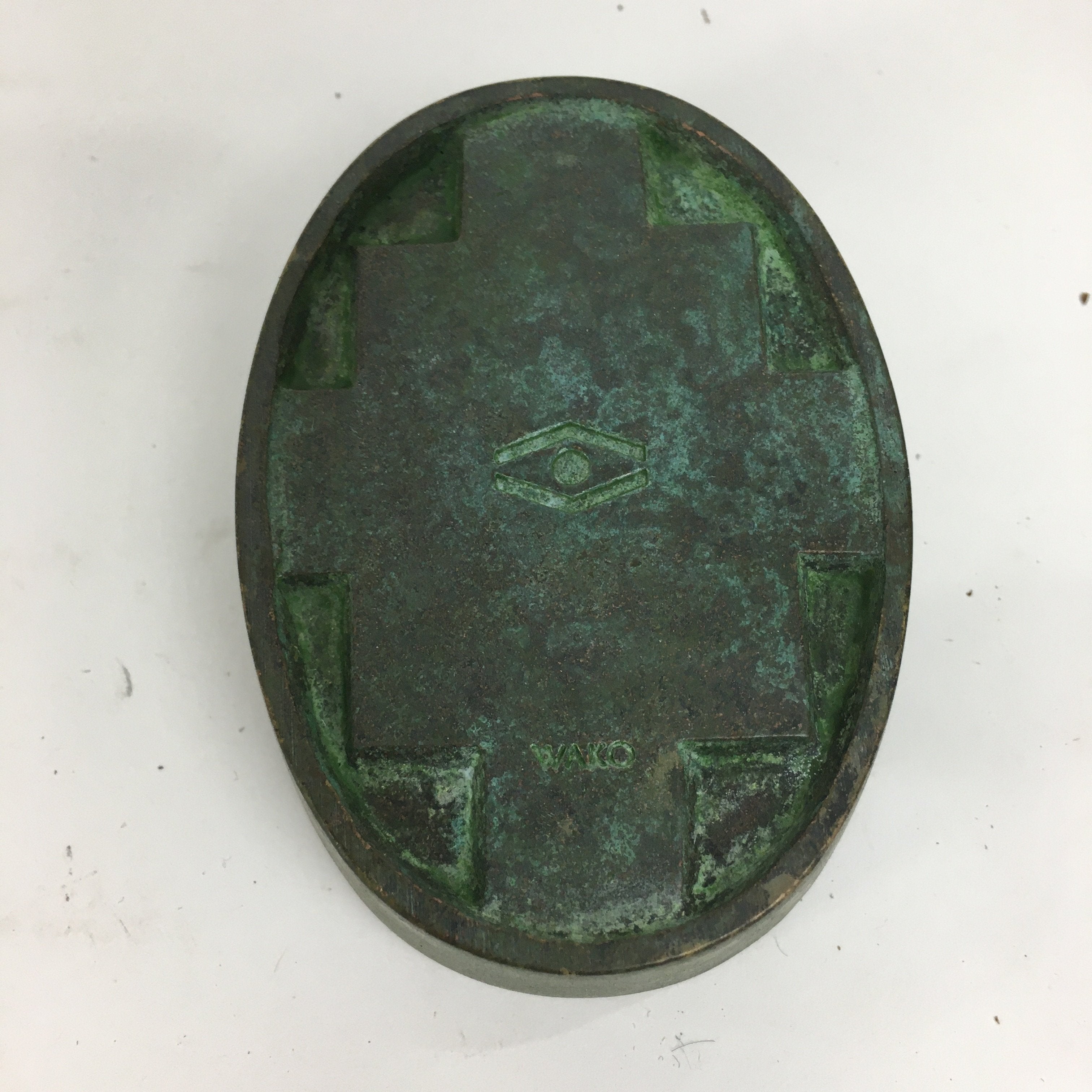 Japanese Buddhist Altar Fitting Bronze Incense Container Vtg Crane Kogo BU571