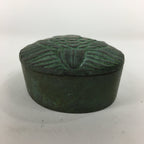 Japanese Buddhist Altar Fitting Bronze Incense Container Vtg Crane Kogo BU571