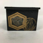 Japanese Buddhist Altar Fitting Buddha Statue Stand Box Vtg Black Square BU585