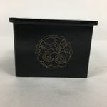 Japanese Buddhist Altar Fitting Buddha Statue Stand Box Vtg Black Square BU585