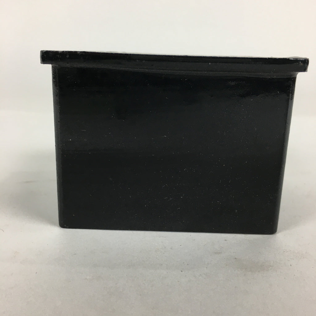 Japanese Buddhist Altar Fitting Buddha Statue Stand Box Vtg Black Square BU585