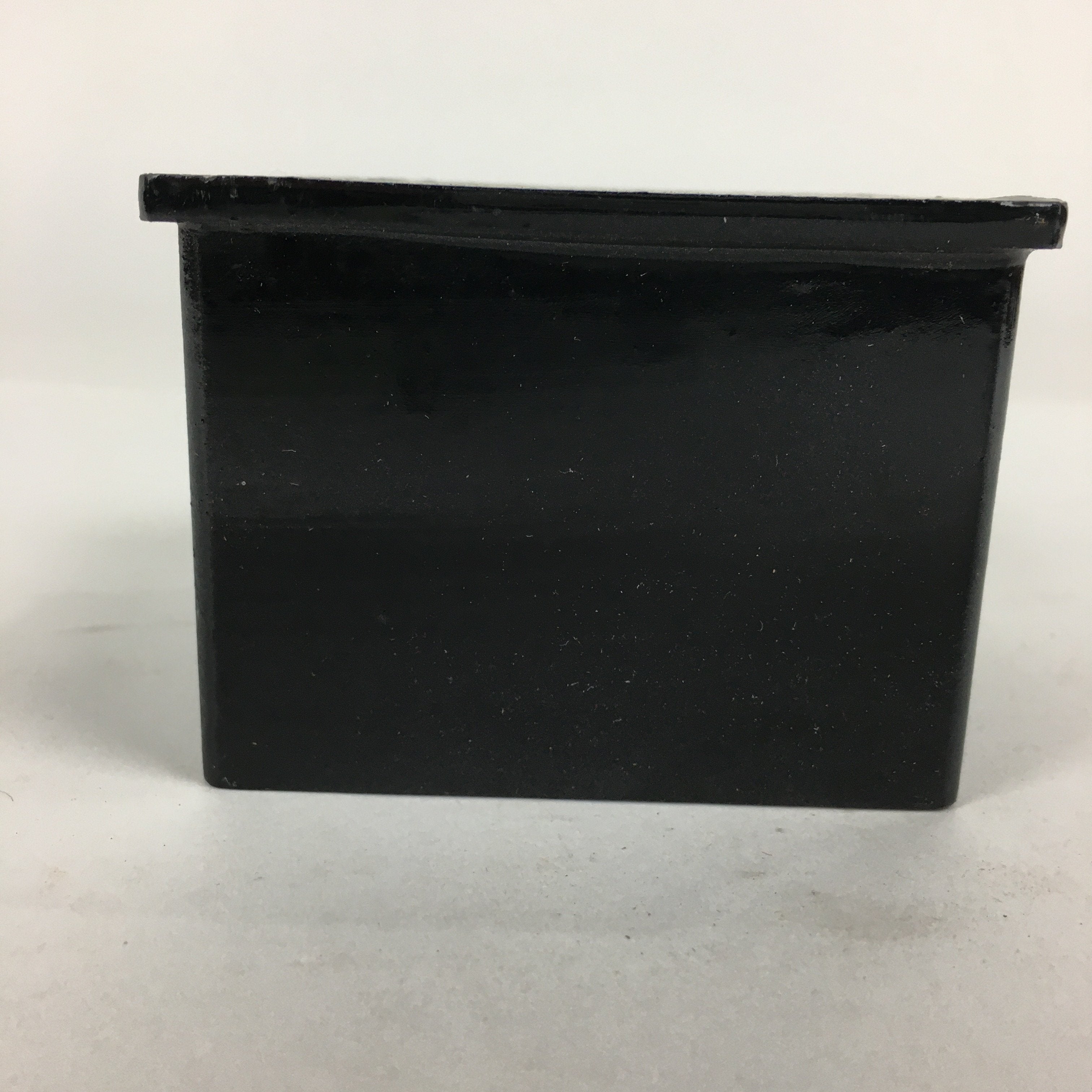 Japanese Buddhist Altar Fitting Buddha Statue Stand Box Vtg Black Square BU585