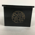 Japanese Buddhist Altar Fitting Buddha Statue Stand Box Vtg Black Square BU585