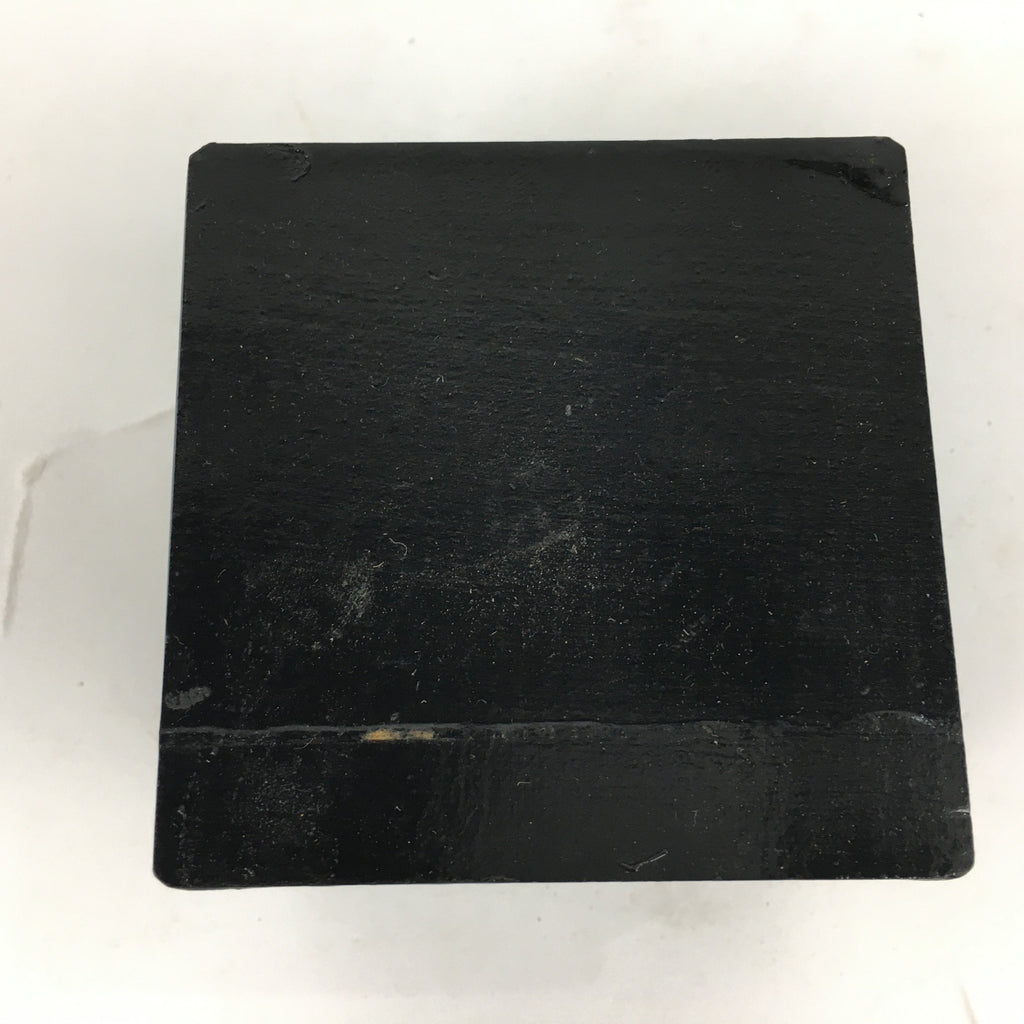 Japanese Buddhist Altar Fitting Buddha Statue Stand Box Vtg Black Square BU585