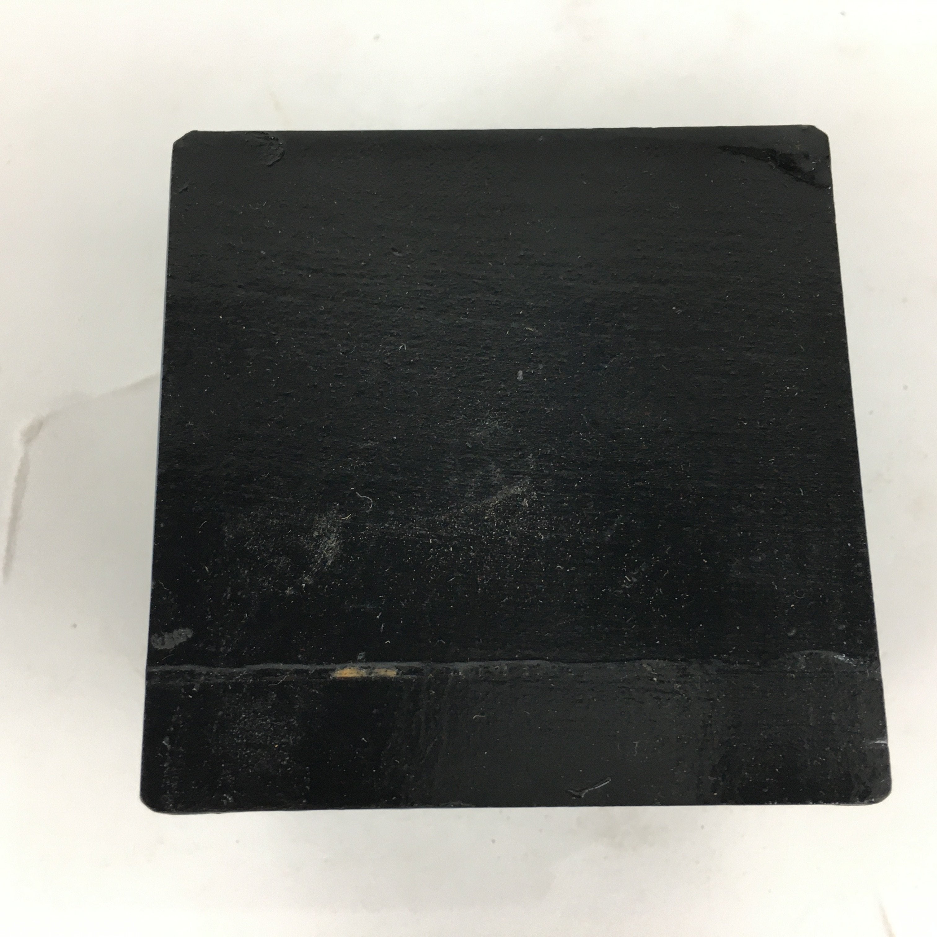 Japanese Buddhist Altar Fitting Buddha Statue Stand Box Vtg Black Square BU585