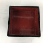 Japanese Buddhist Altar Fitting Buddha Statue Stand Box Vtg Black Square BU585