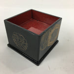 Japanese Buddhist Altar Fitting Buddha Statue Stand Box Vtg Black Square BU585