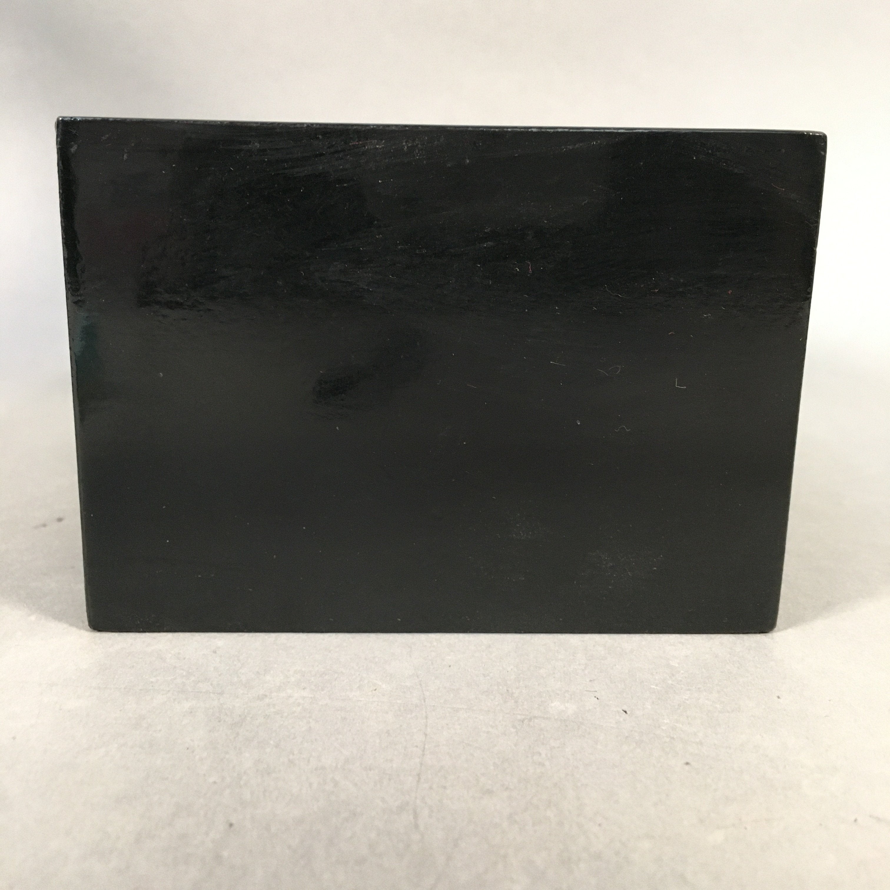 Japanese Buddhist Altar Fitting Buddha Statue Stand Vtg Table Black Square Box BU387